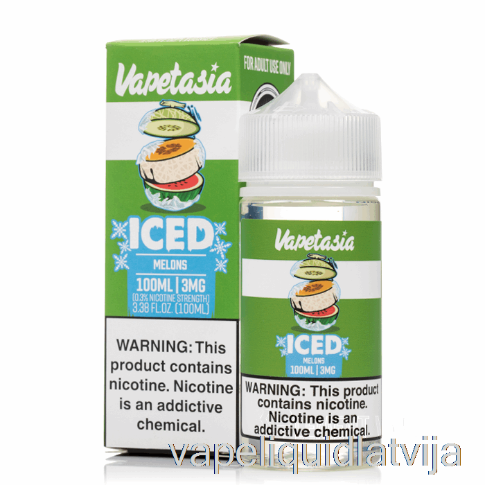 Ledus Melones - Vapetāzija - 100ml 3mg Vape šķidrums